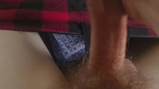 Morning wood play w/cum shot