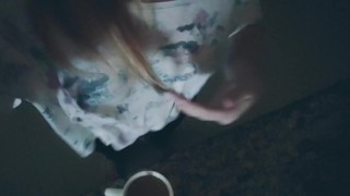 Amelia fondles and shows off her tits