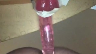 Bi dildo doggy fucking