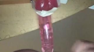 Bi dildo doggy fucking