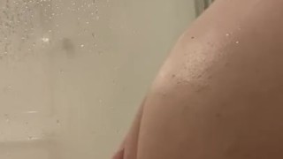 Shower time Self love dildo fuck