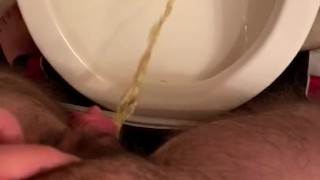 Beat my dick, pissed and cum started dripping 