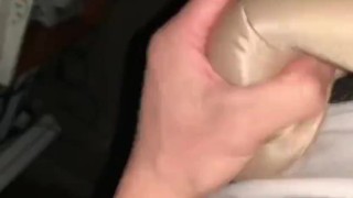 sneak and cum on my roommate‘s tan bra