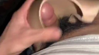 sneak and cum on my roommate‘s tan bra