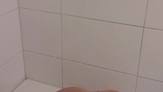 Spanish/swedish milf taking a shower, masturbate and pissing 