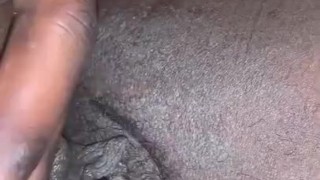 Married Neighbor Plays with Fat Black Pussy during Quarantine 
