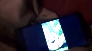 BBC watching porn jerking off 