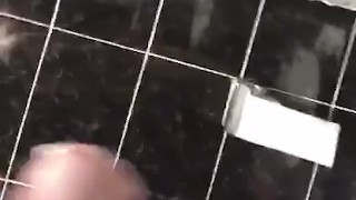Amateur boy plays with cock in hotel bathroom 