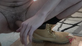 Big dick construction worker leaking precum and shooting huge load 4K