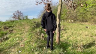 tinder girl fucked outdoor in public nature on a biketour