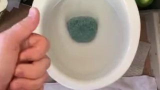 Wanking my cock in the bathroom with huge cumshot 