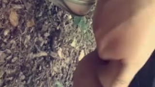 Peeing in the woods 