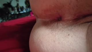 Anal with big dildo