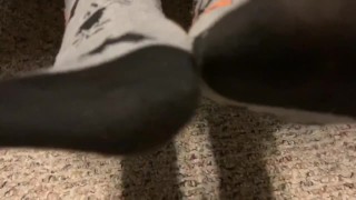 Teen girl socks up close foot fetish 