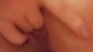 MILF On Snapchat- Fingers Pussy- Stretches W/3rd Finger & Tastes Her Cum♡
