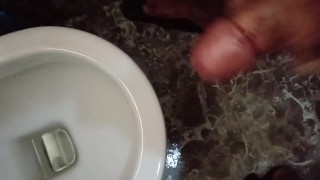dubai handjob hug cumshot in toilet 