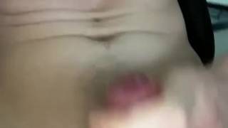 Jerk off leads to cumshot on body