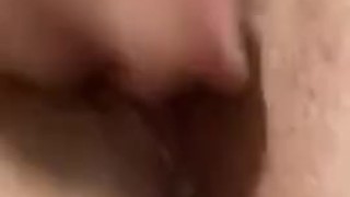 Pussy squirting from glass toy