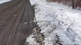 Had to pee at -20 Celcius during my walk. 