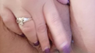 Spreading my big pussy lips in the bath to show you my pink pussy