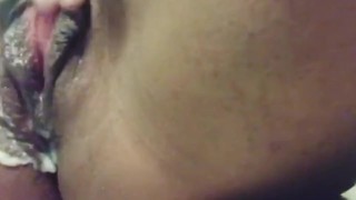 PLAYING IN MY CREAMY CUM DRENCHED PUSSY