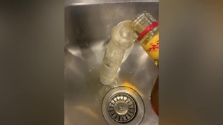 Washing my NEW dildo with FIREBALL cuz Covid made straight sell out