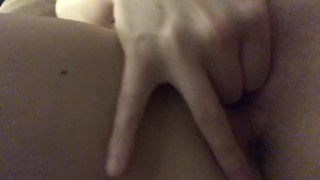 Fingering myself with company home