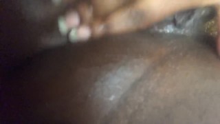 Ebony shows off tight ass and pussy 