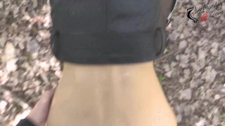 Pretty Girl Sucking Dick and Fucking Public - Cum Swallow