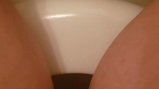 Petite Girl Wiggles Out Of Her Jeans To Pee In Toliet