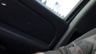 Huge 65 mph climax orgasm in busy traffic, Loud cussing moaning cumshot