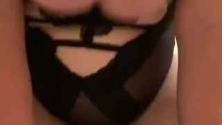 Redhead PAWG rides GIANT new dildo w/ HUGE TITS out 
