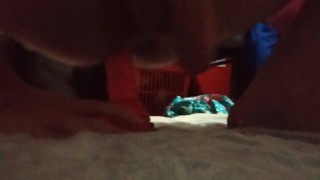 Teen rides masssive/big 9" dildo