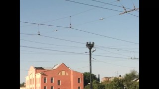 Экстремально обоссала коммунистический памятник