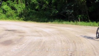 Barley Legal TEEN TWINK first time piss video on the side of the road.