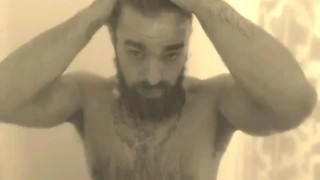 dadbod with beard cumming in the shower (teaser)