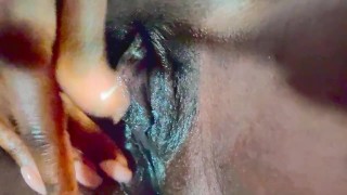 Close up masturbation after creamy orgasm
