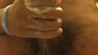 Tatted Guy w/ pretty BBC cumshot in bathroom 