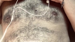 Hairy bear ASMR chest, tummy