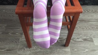 sexy girl dress new knee socks foot fetish