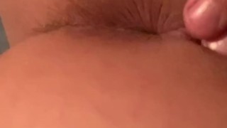 Milf creaming on brush horny wet pussy 