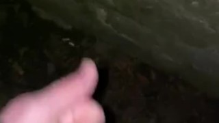 Masturbating My hard dick in public with cumshot 