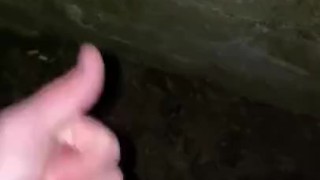 Masturbating My hard dick in public with cumshot 
