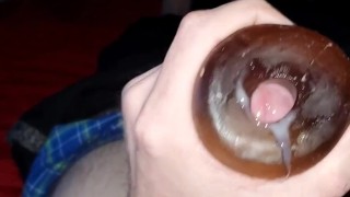 Creampie in pocket pussy