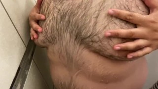 My Moobs in the Shower