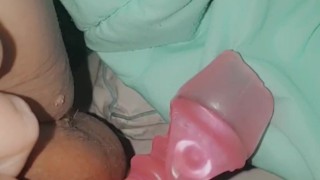 Bbw fucks her tight pussy 