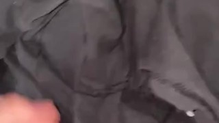 Wanking over my boxers with huge cumshot and moaning 