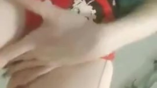 Pissing my red panties