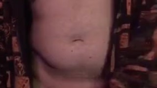 Dick and belly play with Bears hoodie