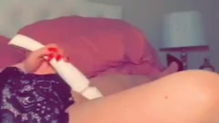 Watching my sexy thick step-sister play with her wet pussy on Snapchat 